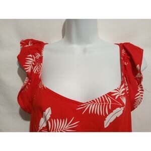 St Johns Bay Size S Sleeveless Red White Print One Piece Jumpsuit